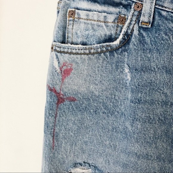 Boyish Tommy Jeans Women’s 24 His Girl Friday Straight High Rise Floral Paint - Picture 5 of 16